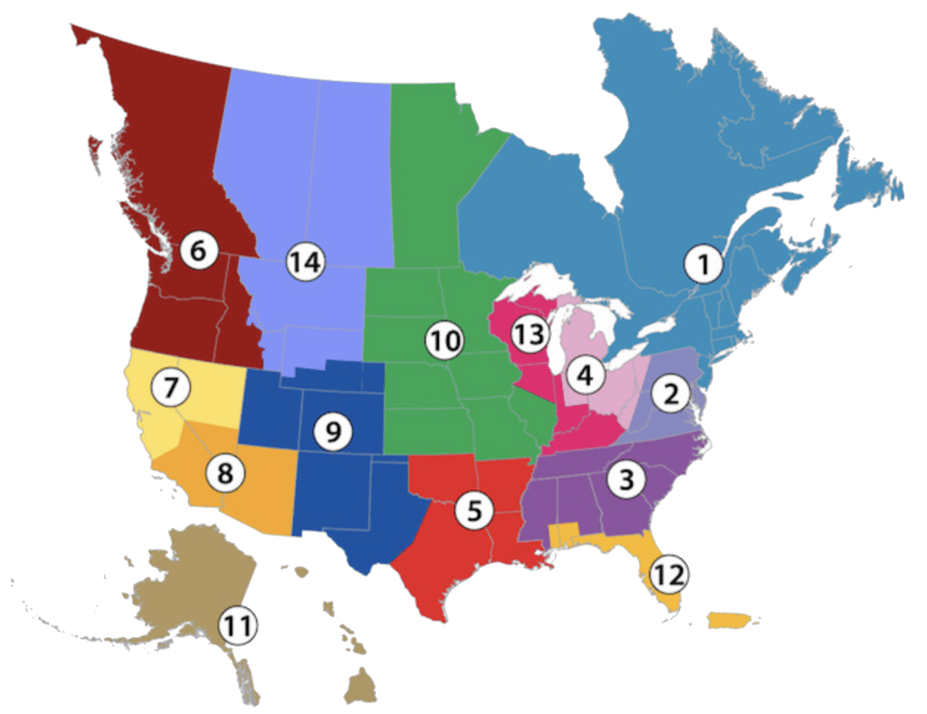 PCA Zone 6 Map